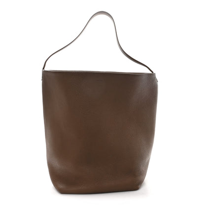 The Row Grained Calfskin Large N/S Park Tote Dark Olive 1 of 11