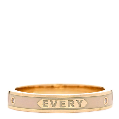 Foundrae 18K Yellow Gold Champleve Enamel Thin Passion Band Ring 54 7 White 4 of 6