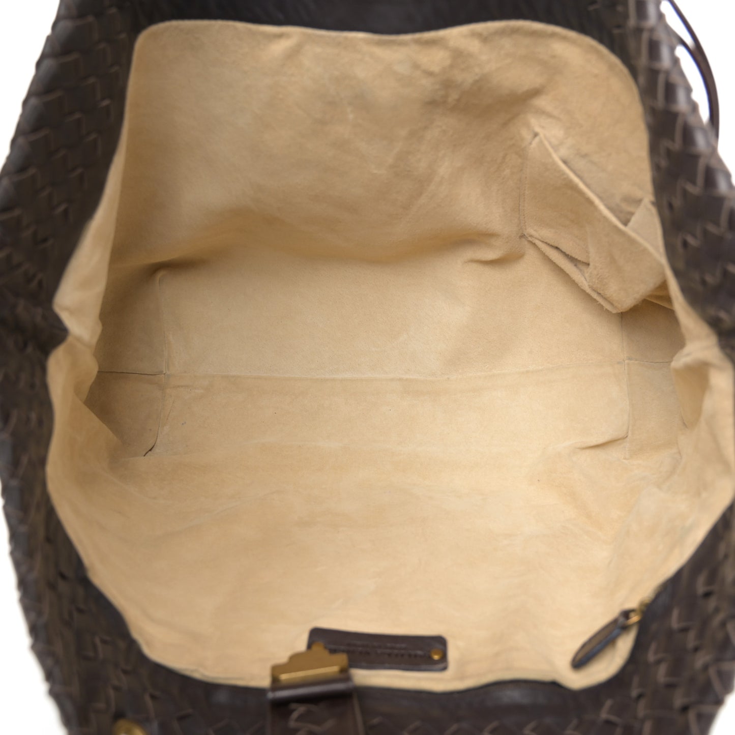Nappa Intrecciato Large Capri Tote Ebano