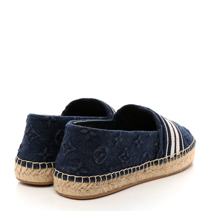Louis Vuitton LOUIS VUITTON Denim Starboard Espadrille Flats 38.5 Blue 4 of 9