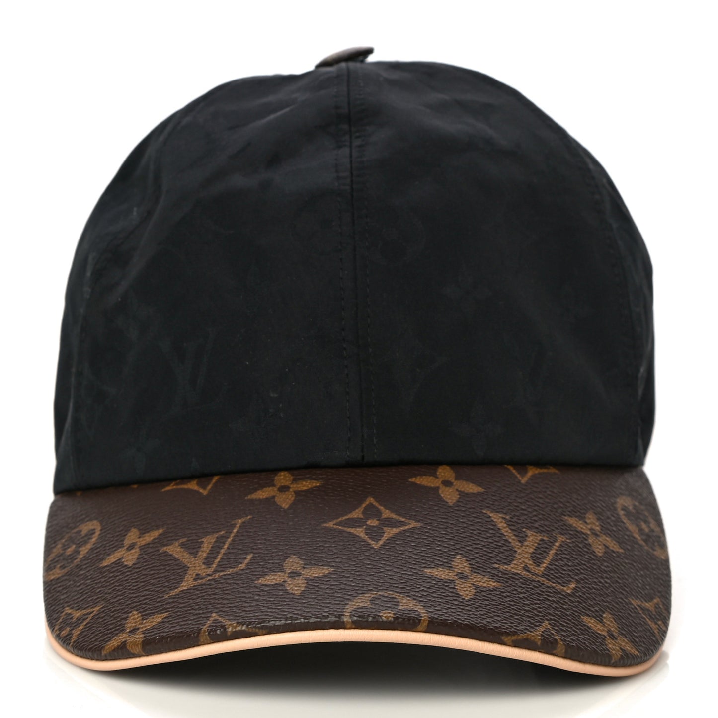 Polyester Silk Monogram LV Get Ready Cap M Black