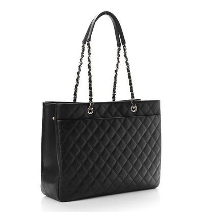 Chanel Caviar Quilted Large Shopping Tote Black 3 of 11