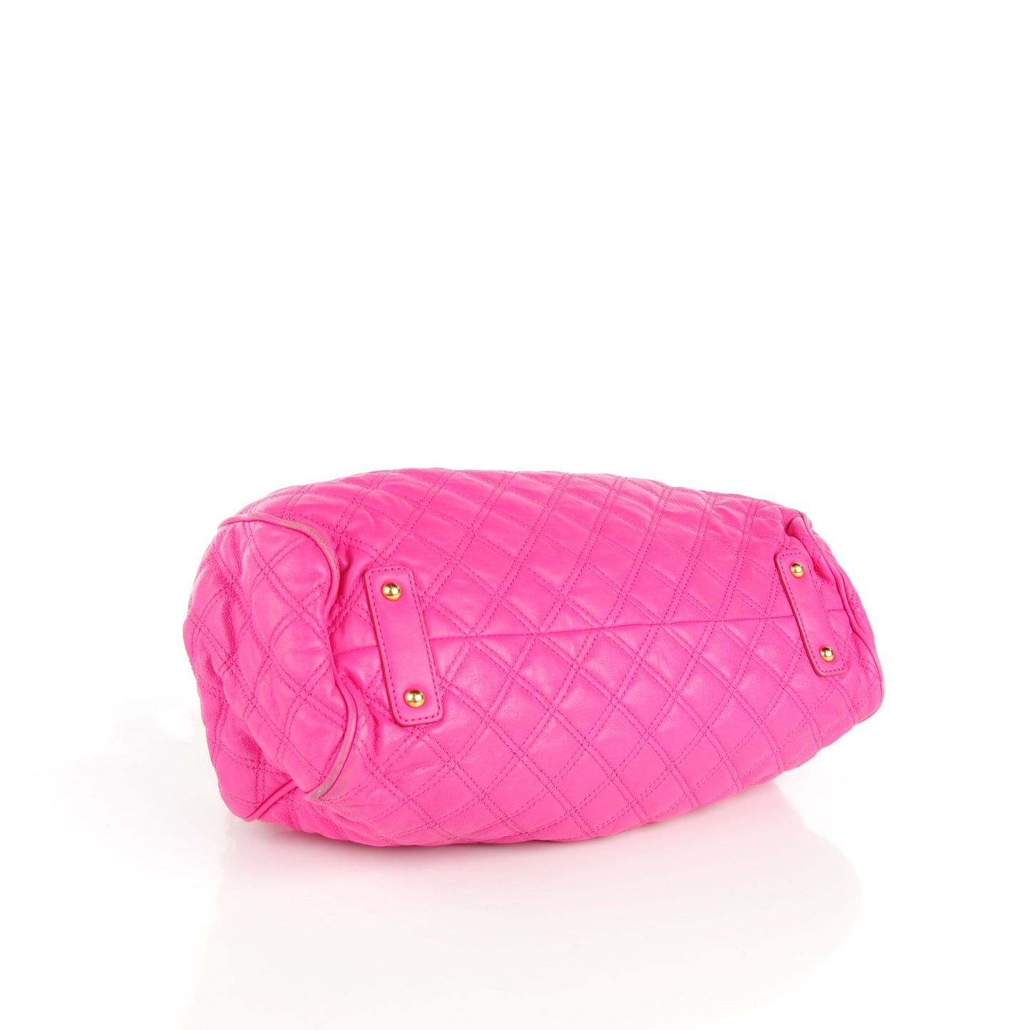 Calfskin Quilted Stam Bright Pink