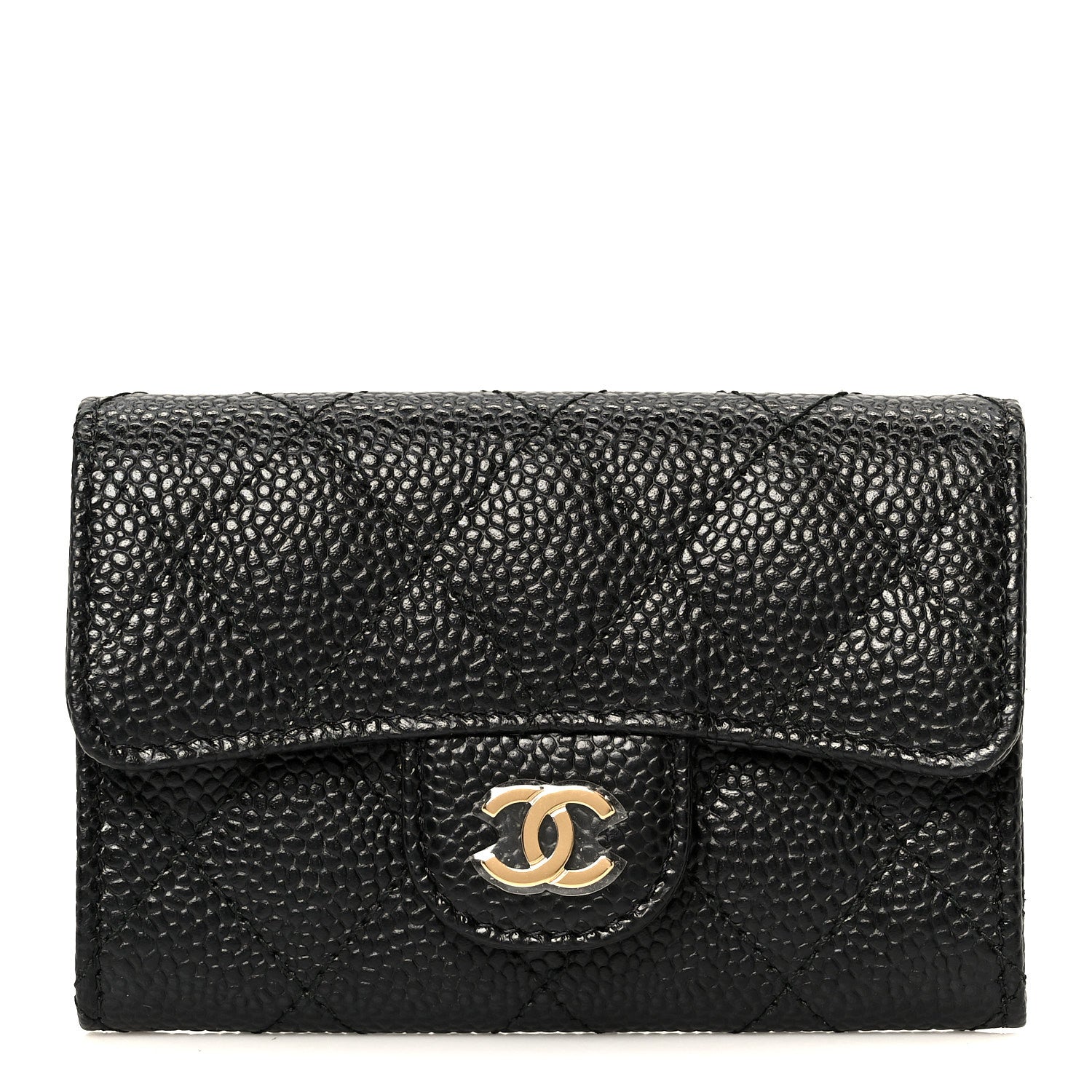 Chanel Caviar Quilted Flap Card Holder Black 1 of 10
