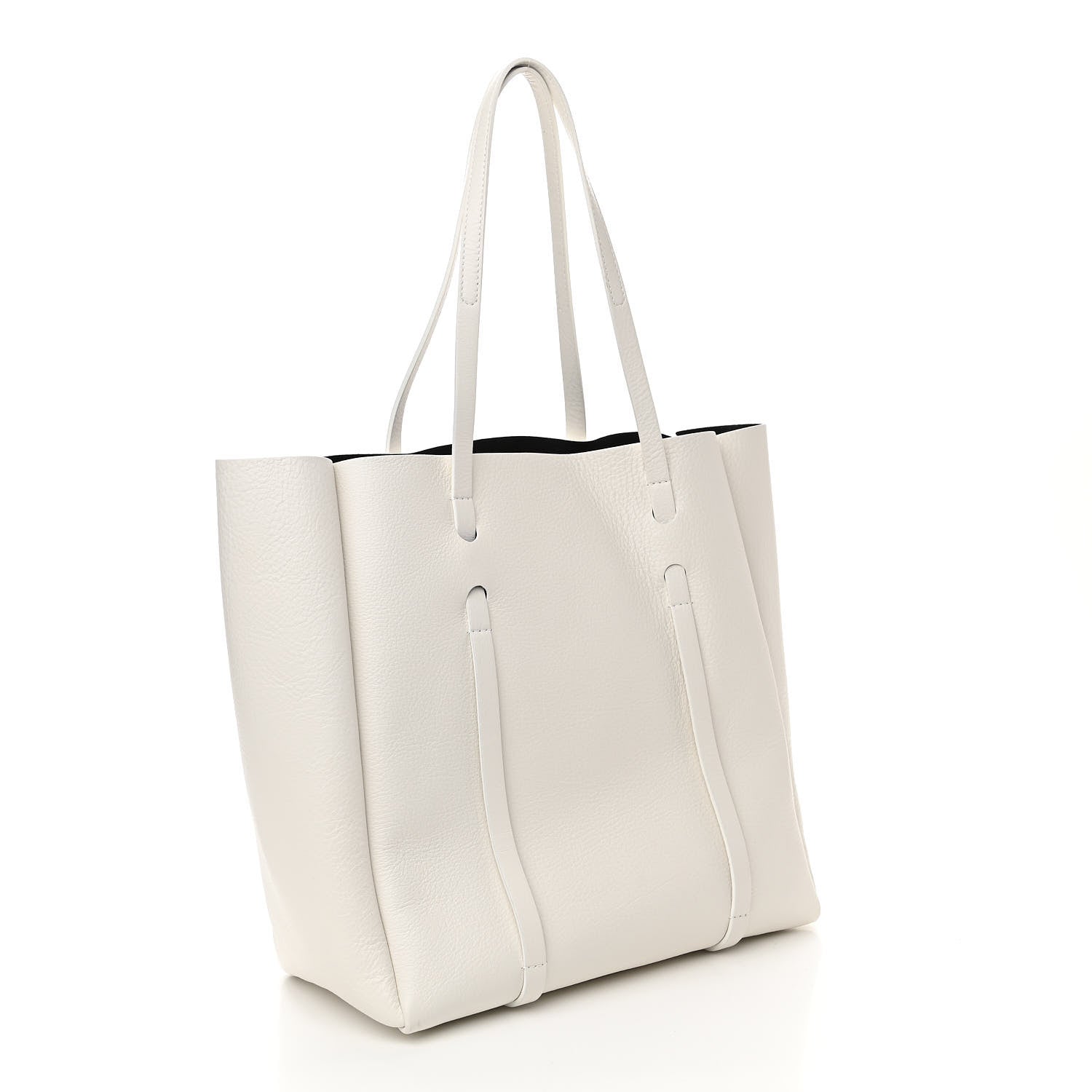 Balenciaga Smooth Calfskin Double Sided Small Everyday Tote Optic White Black 3 of 11