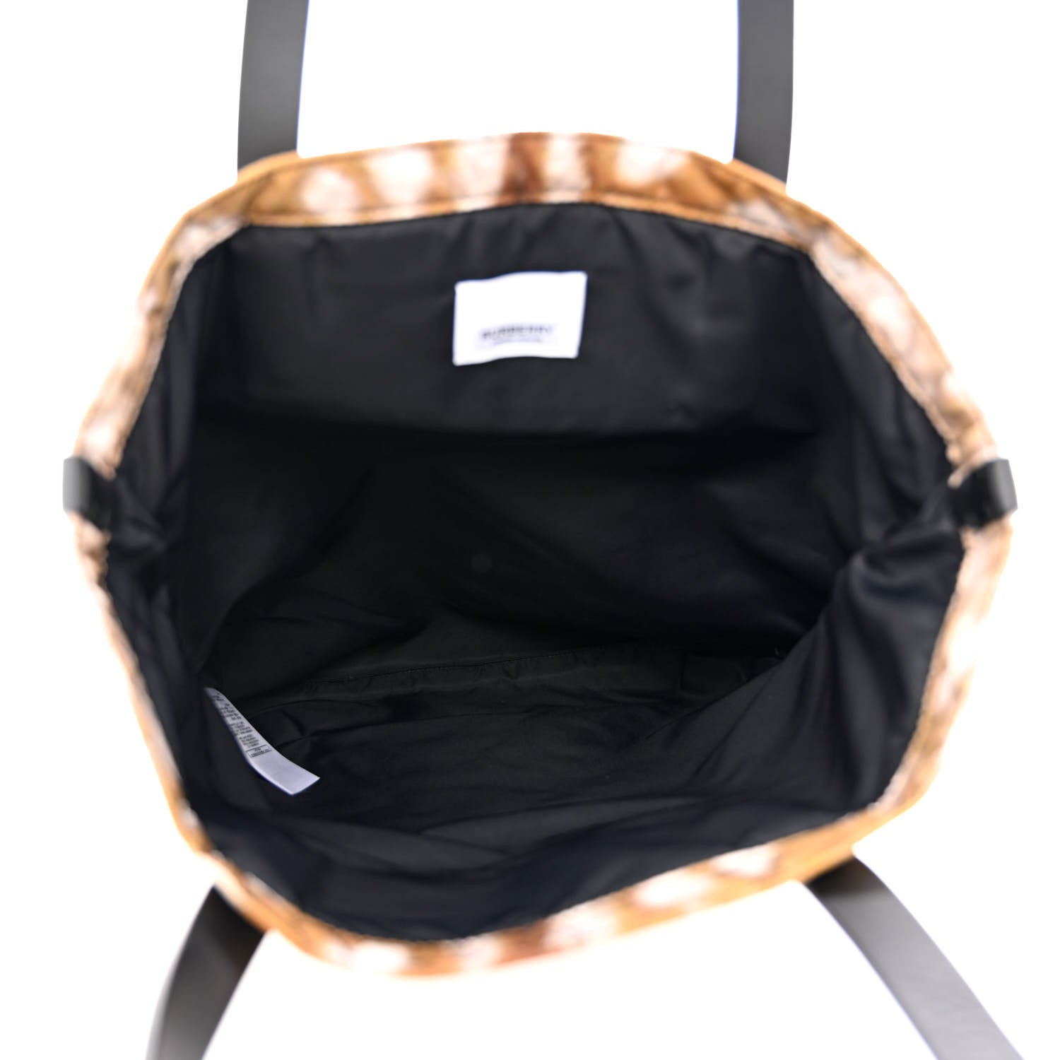 Burberry Nylon Deer Print Flat Tote Bag Black Brown 5 of 11