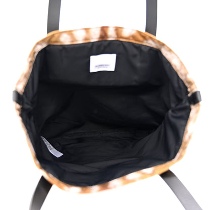 Burberry Nylon Deer Print Flat Tote Bag Black Brown 5 of 11