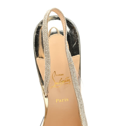 Christian Louboutin Mini Glitter PVC Specchio Optisexy 100 Pumps 39.5 Ivory Light Gold 7 of 8