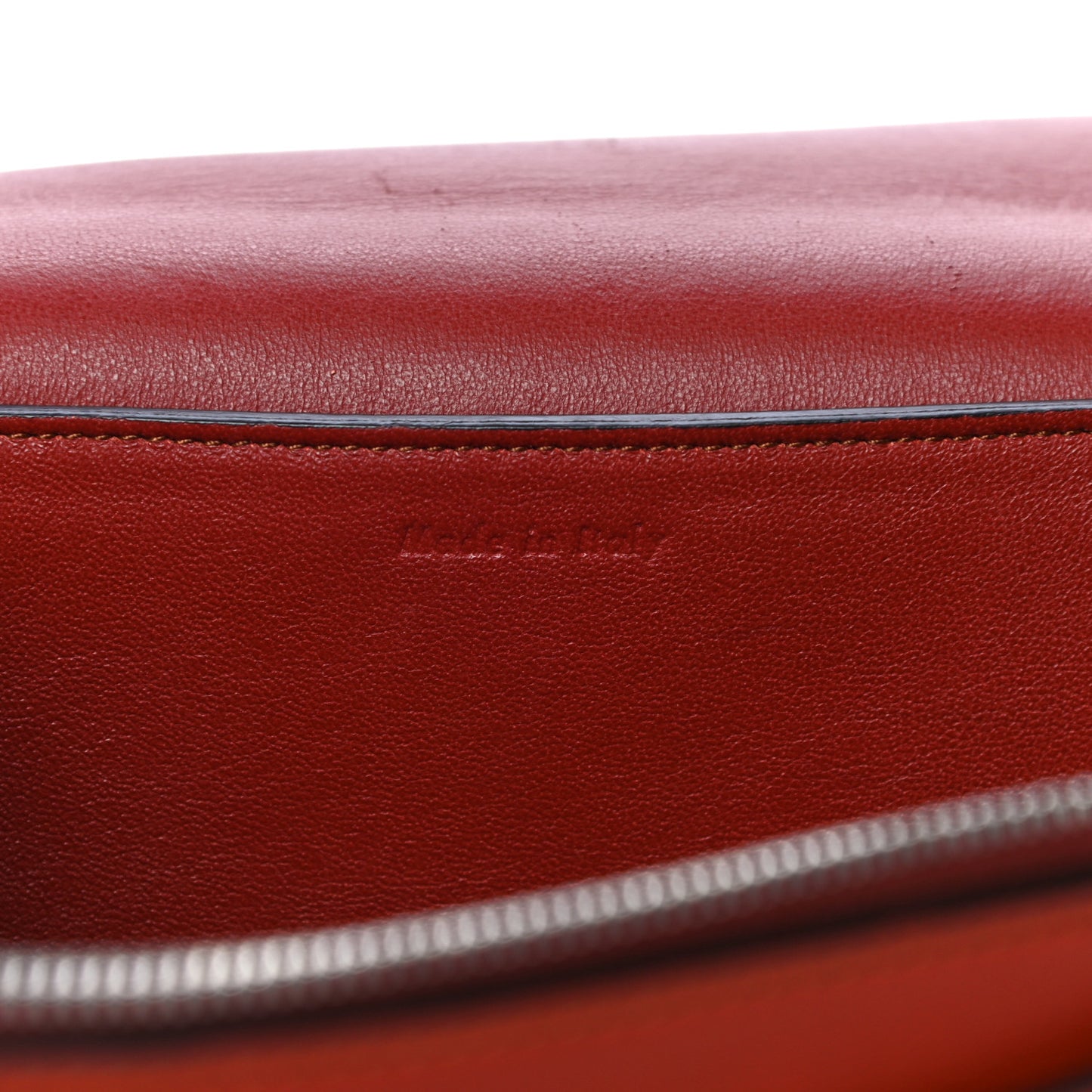 Suede Calfskin Medium Frame Shoulder Bag Brick