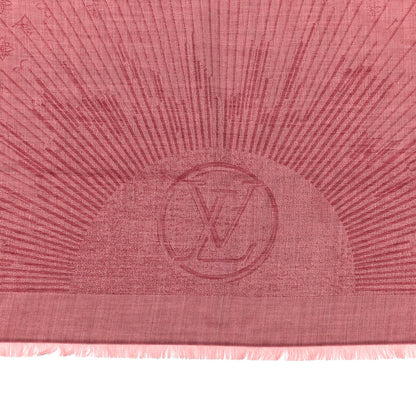 Louis Vuitton Cashmere Silk Monogram Shawl Fuchsia 3 of 4