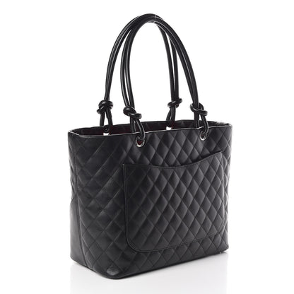 Chanel Calfskin Quilted Large Cambon Tote Black 3 of 12
