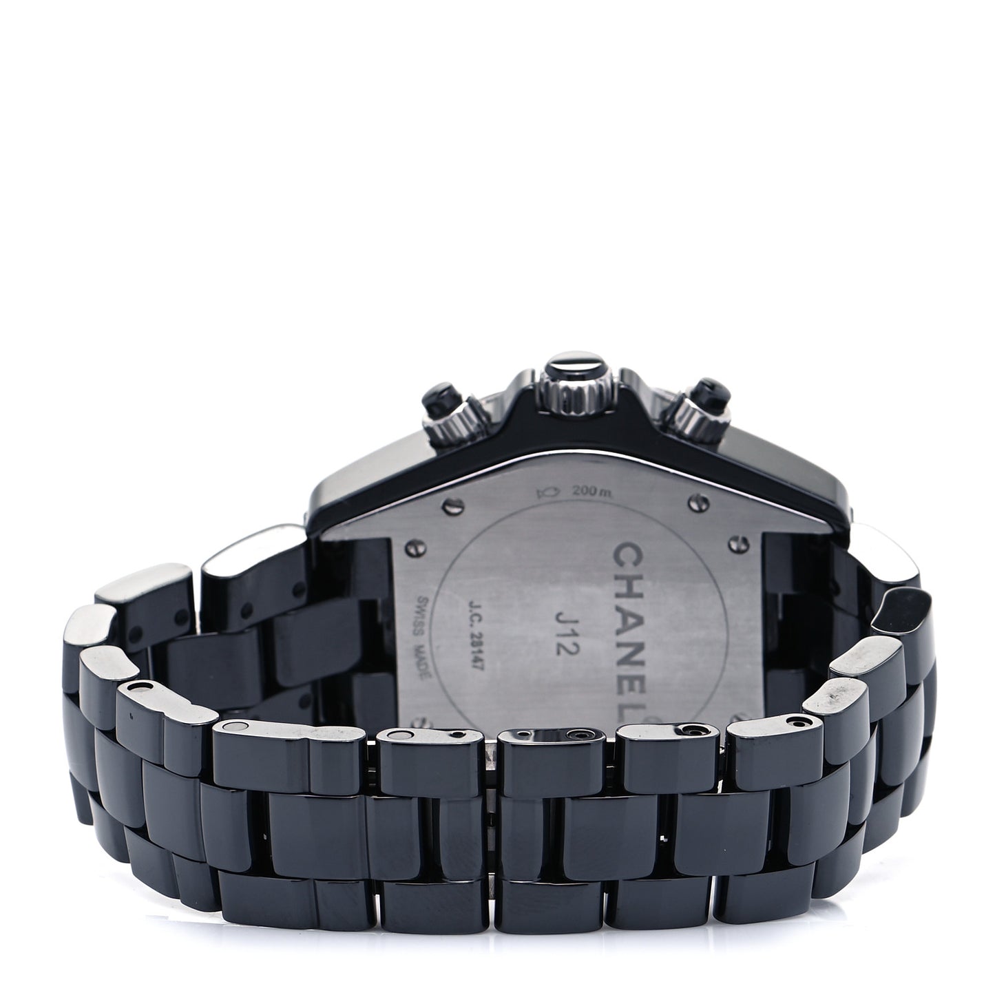 Stainless Steel Ceramic 41mm J12 Chronograph Automatic Watch Black
