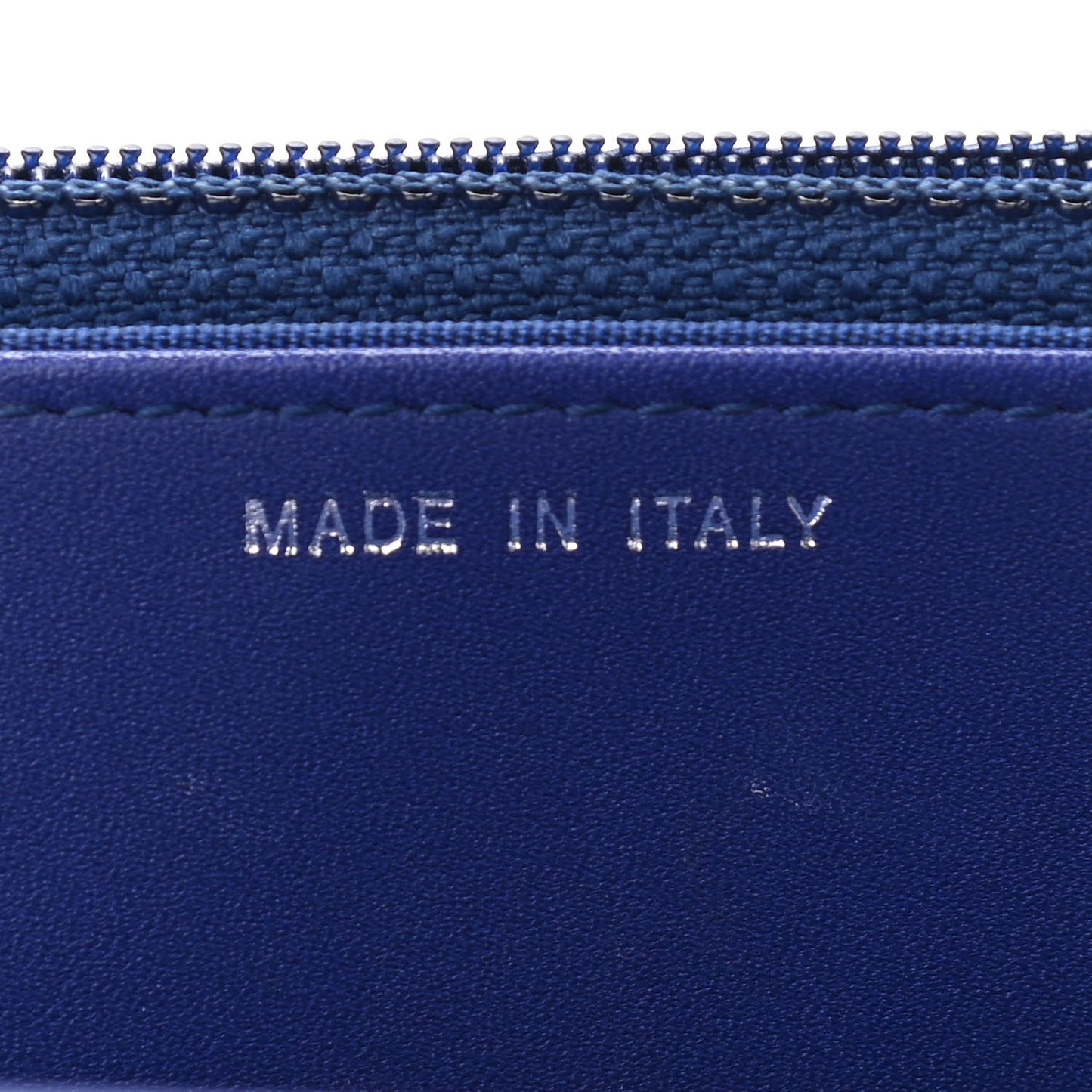 Patent Caviar Timeless CC Wallet on Chain WOC Blue