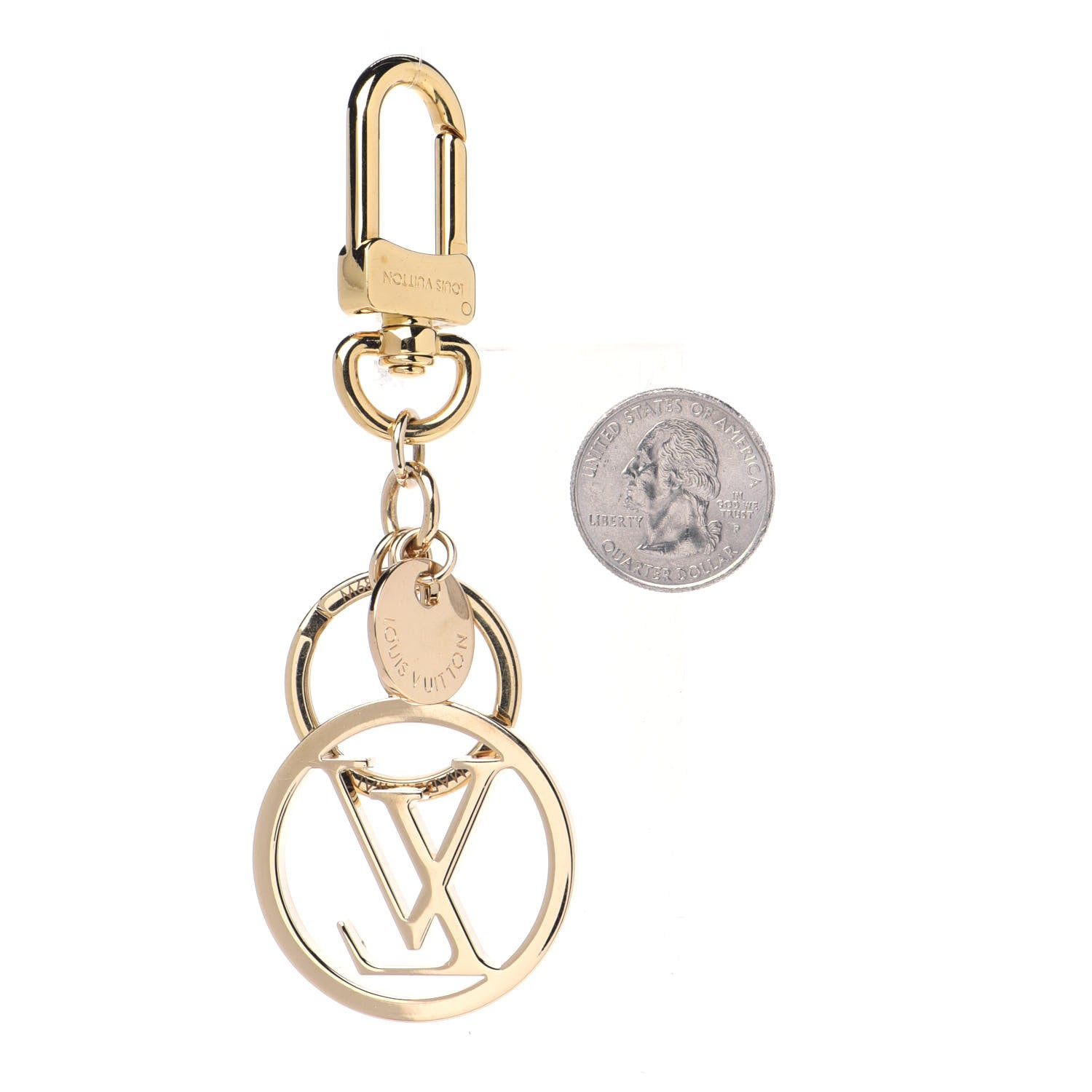 Louis Vuitton LV Circle Bag Charm Key Holder Gold 2 of 3