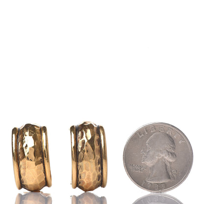 Chanel CC Hoop Clip On Earrings Gold 2 of 6