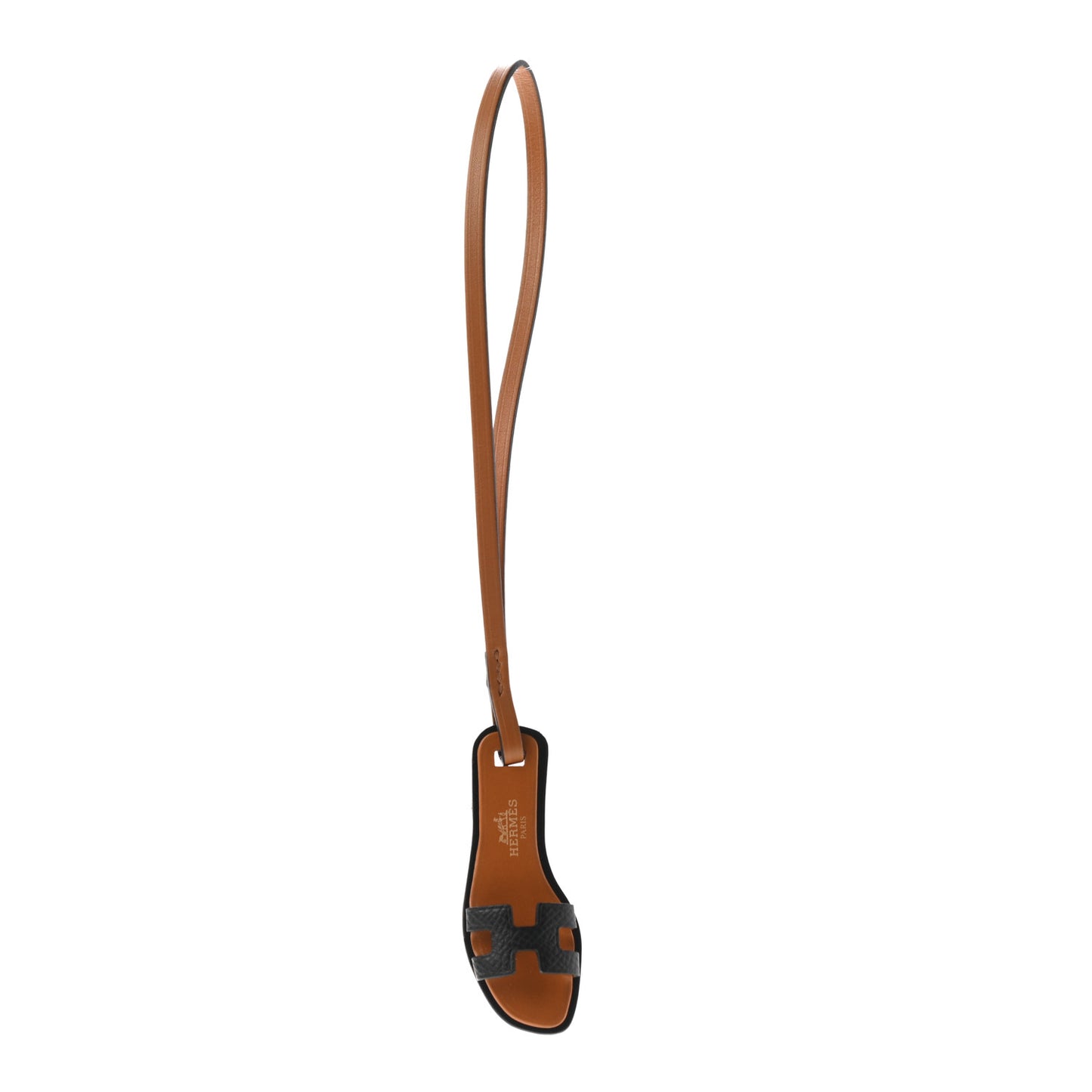 Epsom Butler Calfskin Hunter Oran Nano Bag Charm Black