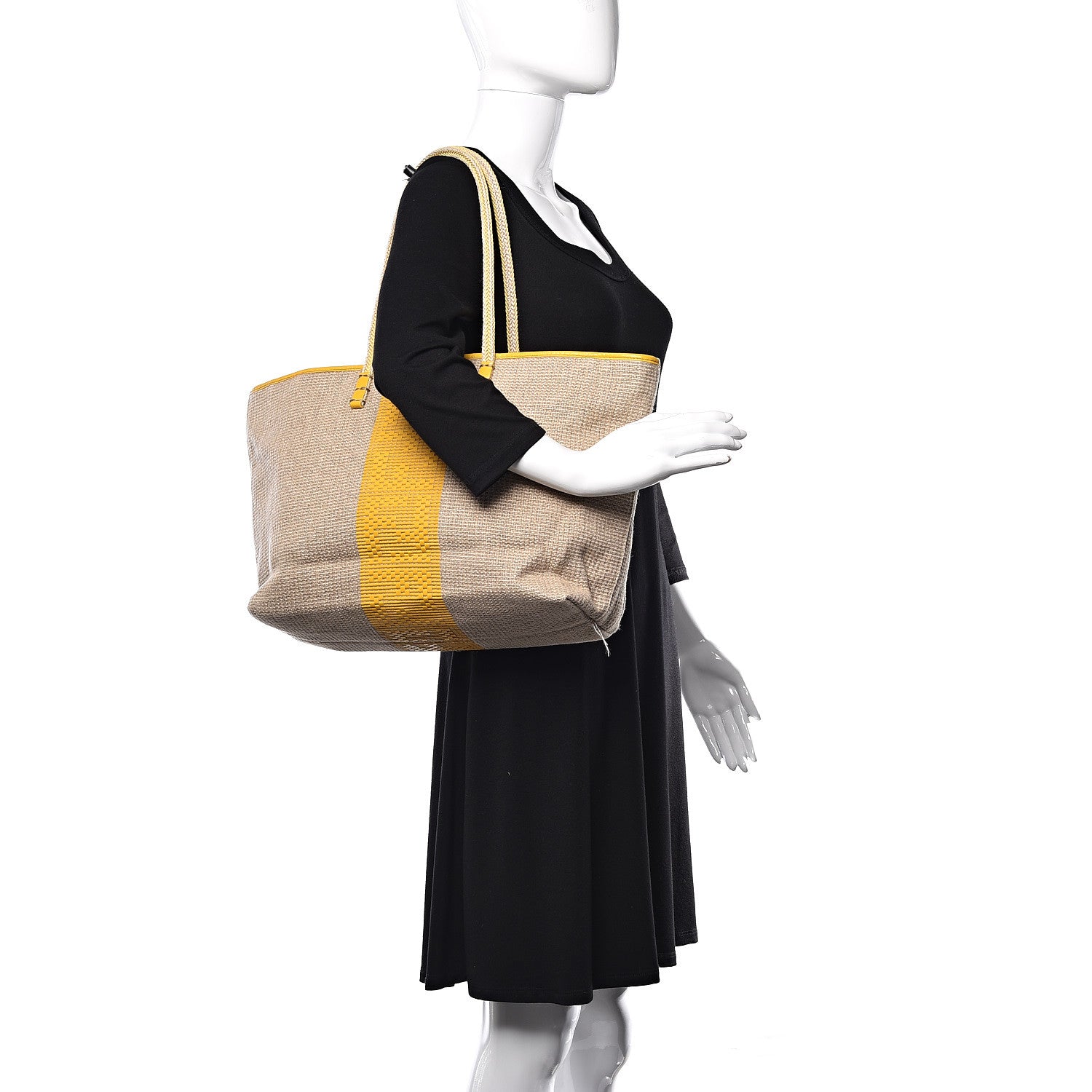 Fendi Woven Straw Raffia Roll Tote 2 of 11
