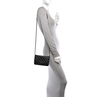 Chanel Caviar Quilted Wallet on Chain WOC Black 2 of 19