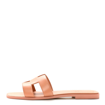 Hermes Box Calfskin Oran Sandals 40 Granit Rose 1 of 9