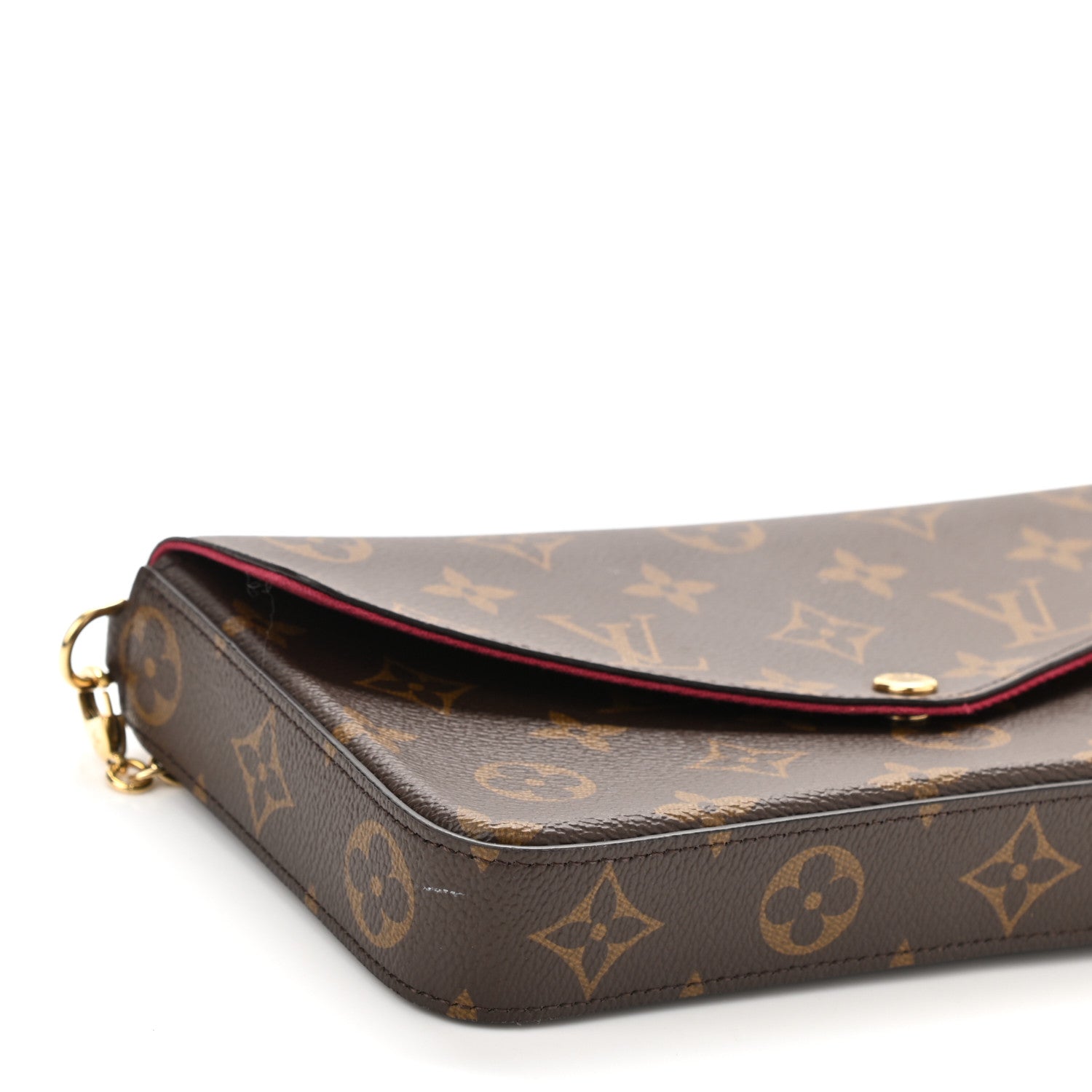 Louis Vuitton Monogram Pochette Felicie Chain Wallet Fuchsia 9 of 11