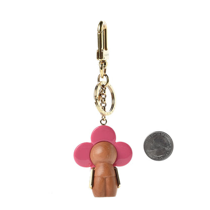 Louis Vuitton Resin Wood Vivienne Bag Charm Pink 2 of 5
