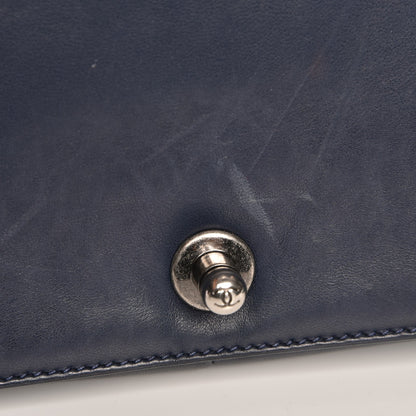 Chanel Lambskin Quilted Medium Boy Flap Dark Blue 13 of 13