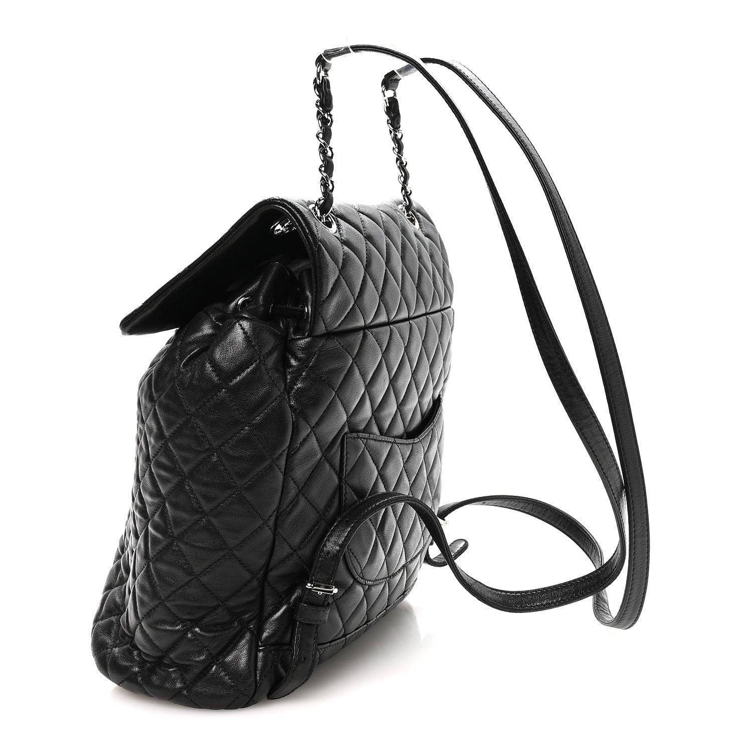 Chanel Lambskin Quilted Large Urban Spirit Backpack Black 2 of 8
