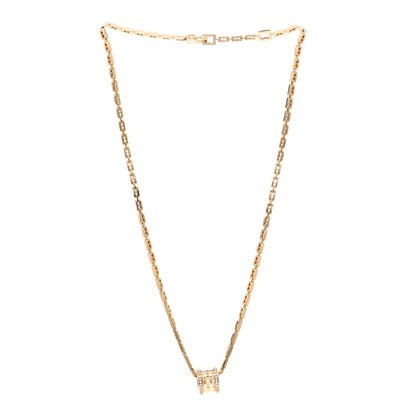Bulgari 18K Yellow Gold Diamond .29ctw B.Zero1 Rock Pendant Necklace 3 of 5