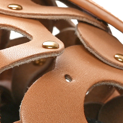 Saint Laurent Vegetable Tanned Calfskin Studded Seau Coeur Bucket Bag Vintage Brown 10 of 10