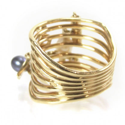 Louis Vuitton 18k Yellow Gold Pearl Monogram Ring 6.5 2 of 4