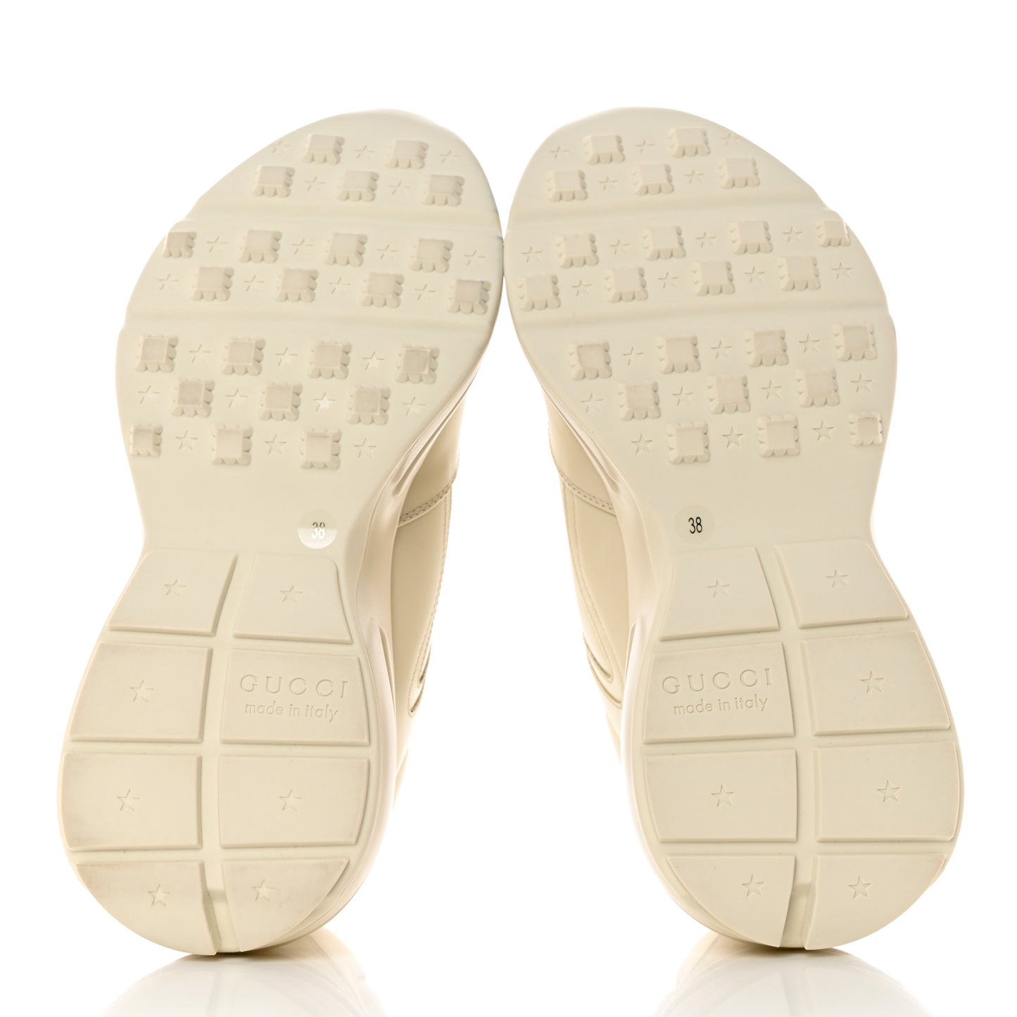 Calfskin Logo Womens Rhyton Sneakers 38 Ivory