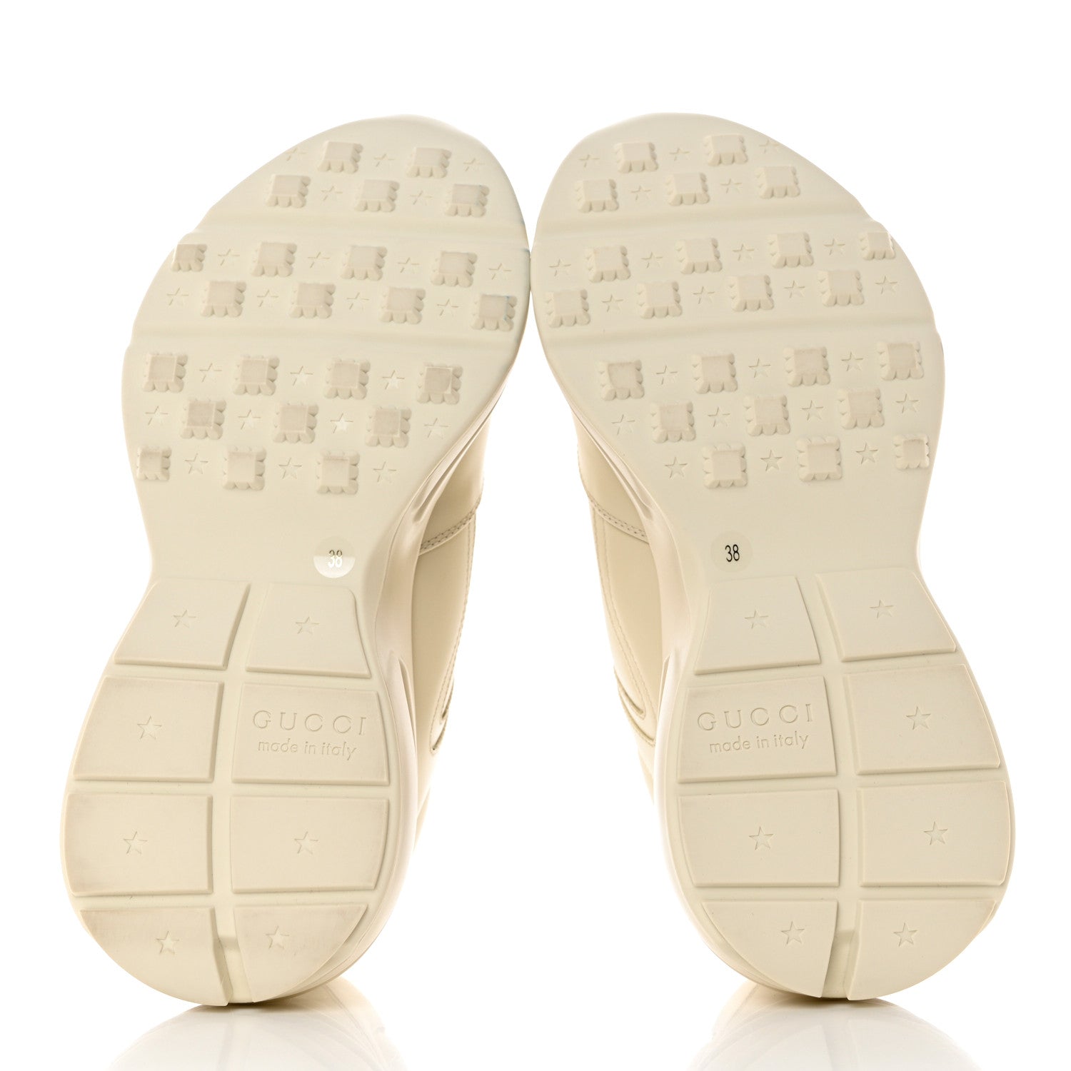 Gucci Calfskin Logo Womens Rhyton Sneakers 38 Ivory 5 of 9