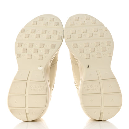 Gucci Calfskin Logo Womens Rhyton Sneakers 38 Ivory 5 of 9