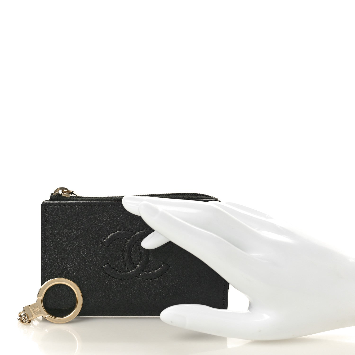 Chanel Caviar Timeless CC Coin Purse Case Black 2 of 9
