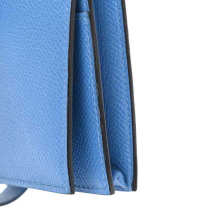 Hermes Epsom Bearn Gusset Wallet Bleu Paradis 9 of 12