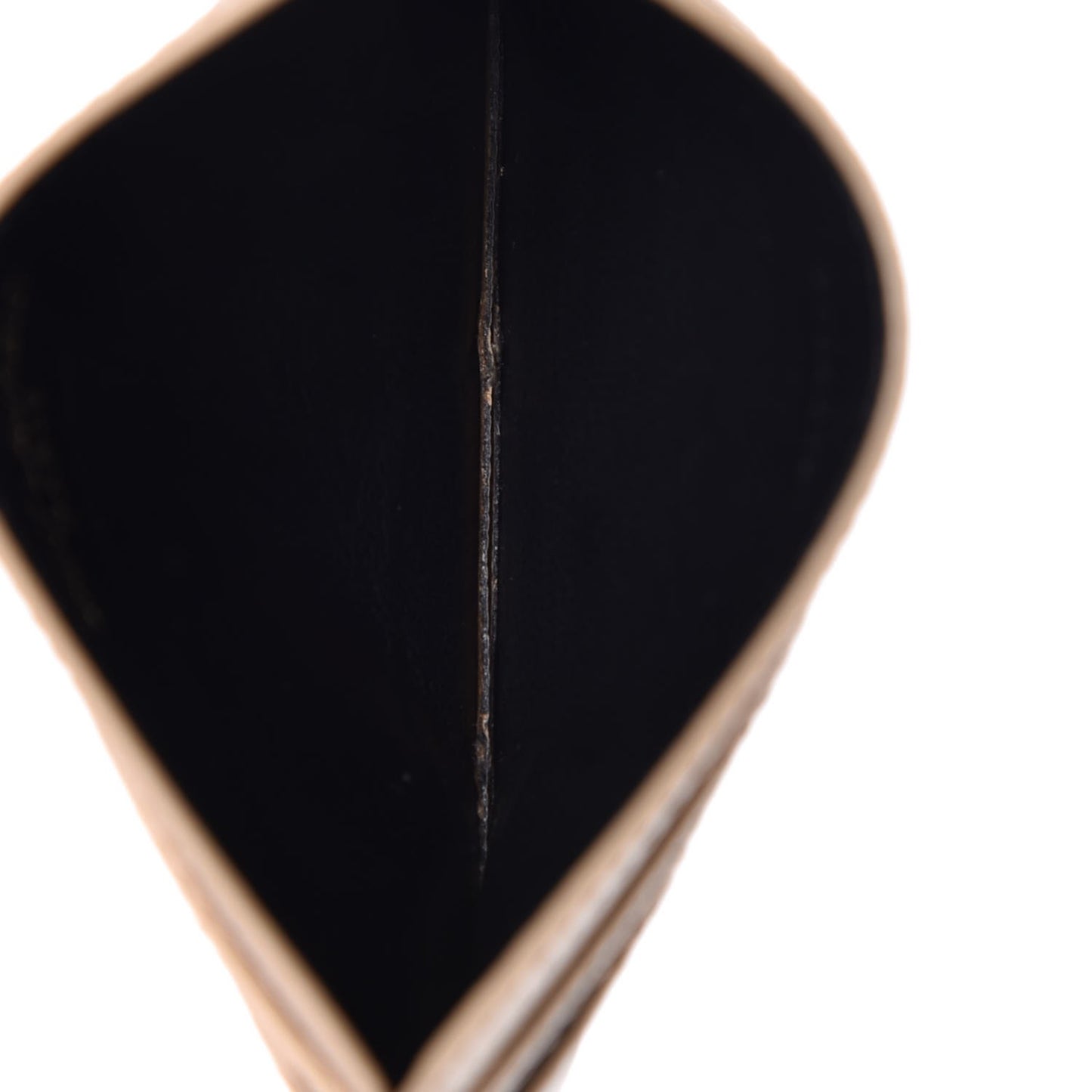 Grain De Poudre Matelasse Chevron Monogram Credit Card Case Nude Powder