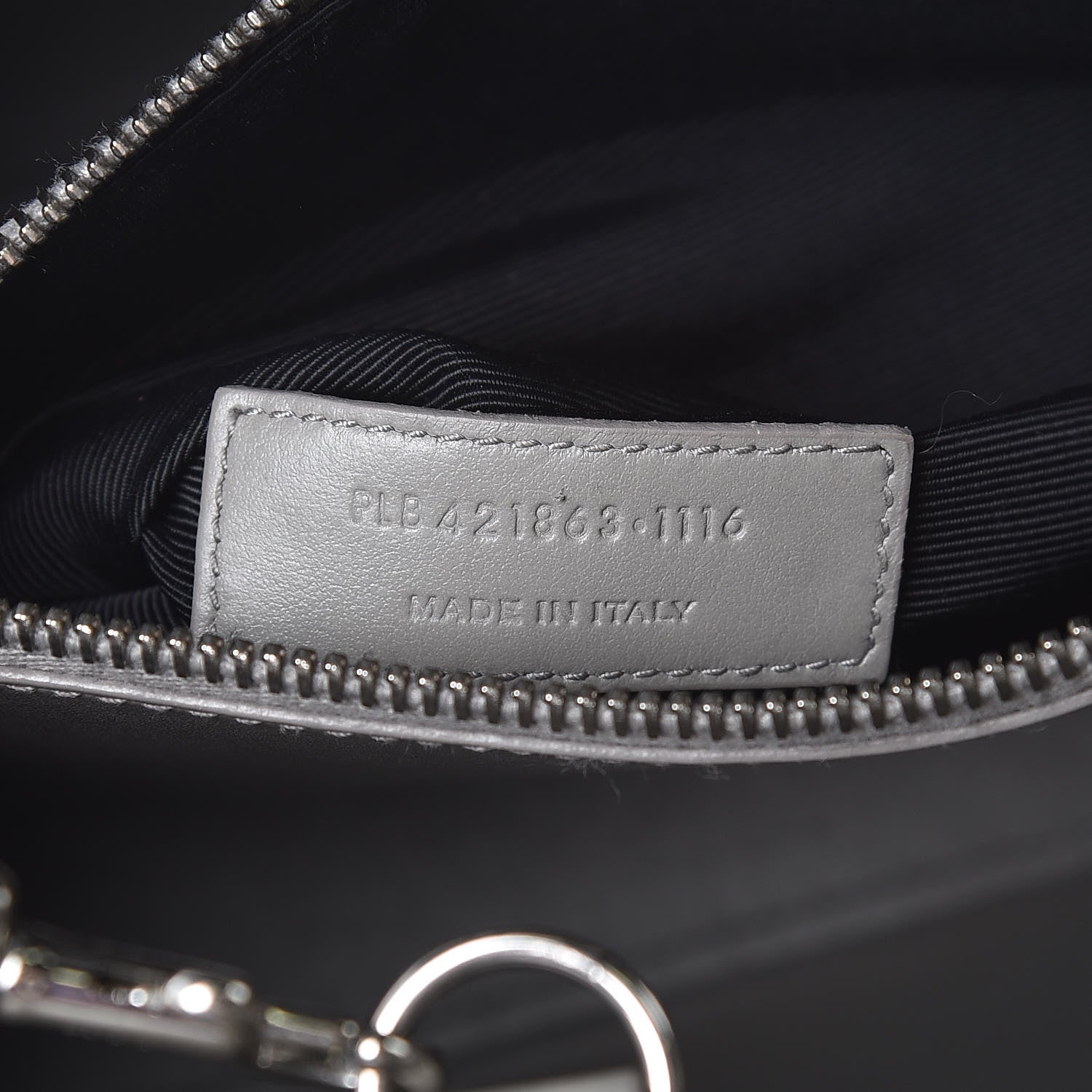Saint Laurent Grained Calfskin Topstich Baby Sac De Jour Grey 8 of 15