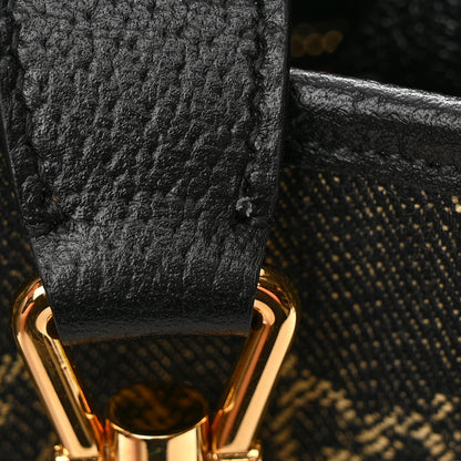 Gucci Jacquard Denim GG Monogram Small Jackie 1961 Hobo Black Ivory 11 of 14