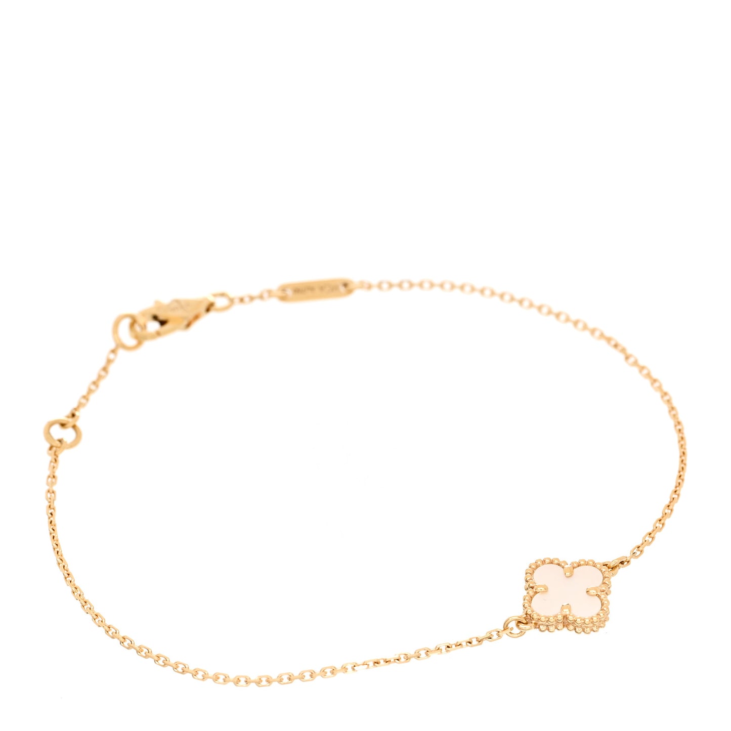 18K Yellow Gold Mother of Pearl Sweet Alhambra Bracelet