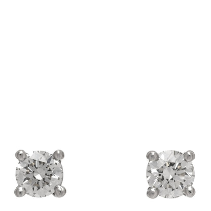 Tiffany Platinum Diamond .22ctw Solitaire Earrings 1 of 6