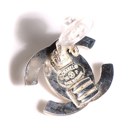Chanel CC Turnlock Clip On Earrings Silver 4 of 6