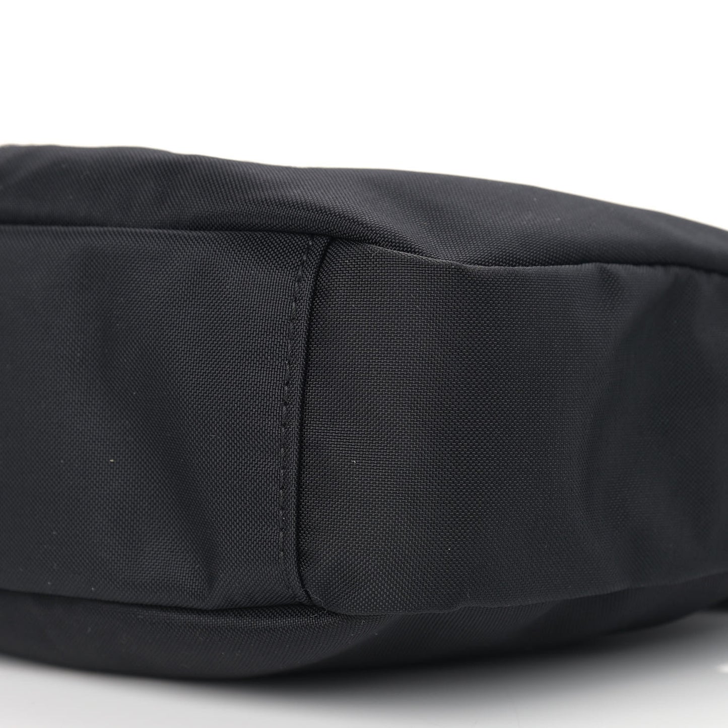 Recycled Sport Nylon Logo Embroidered Wheel Sling Bag Black White
