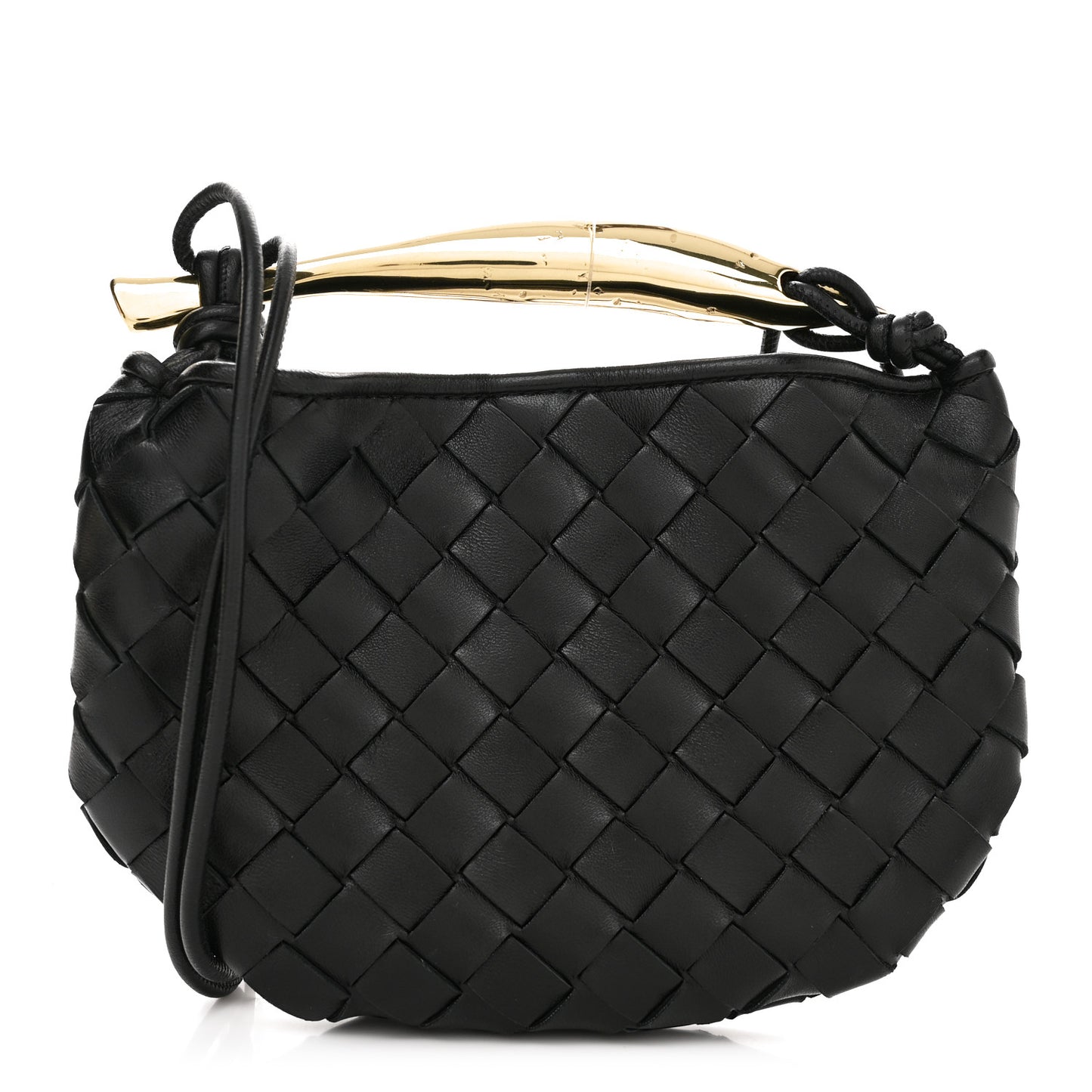 Nappa Intrecciato Mini Sardine Bag Black
