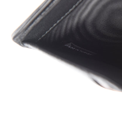 Miu Miu Nappa Matelasse Crystal Logo Compact Wallet Black 7 of 8