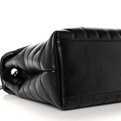 Saint Laurent Calfskin Y Quilted Monogram Medium Loulou Chain Satchel Black 8 of 10