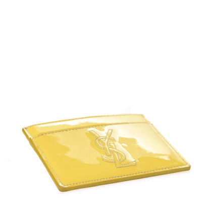 Saint Laurent Patent Belle De Jour Card Case Yellow 4 of 11