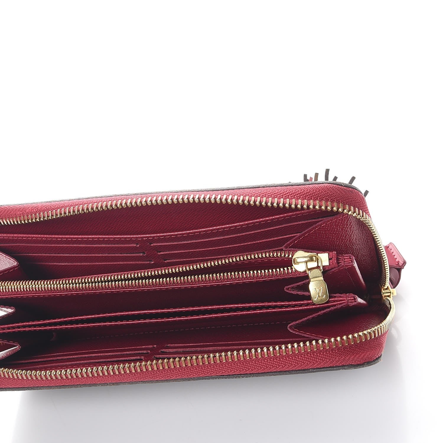 Louis Vuitton Monogram Pompon Zippy Wallet Fuchsia 5 of 9