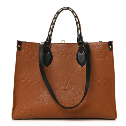 Louis Vuitton Empreinte Monogram Giant Wild At Heart Onthego MM Caramel 1 of 9