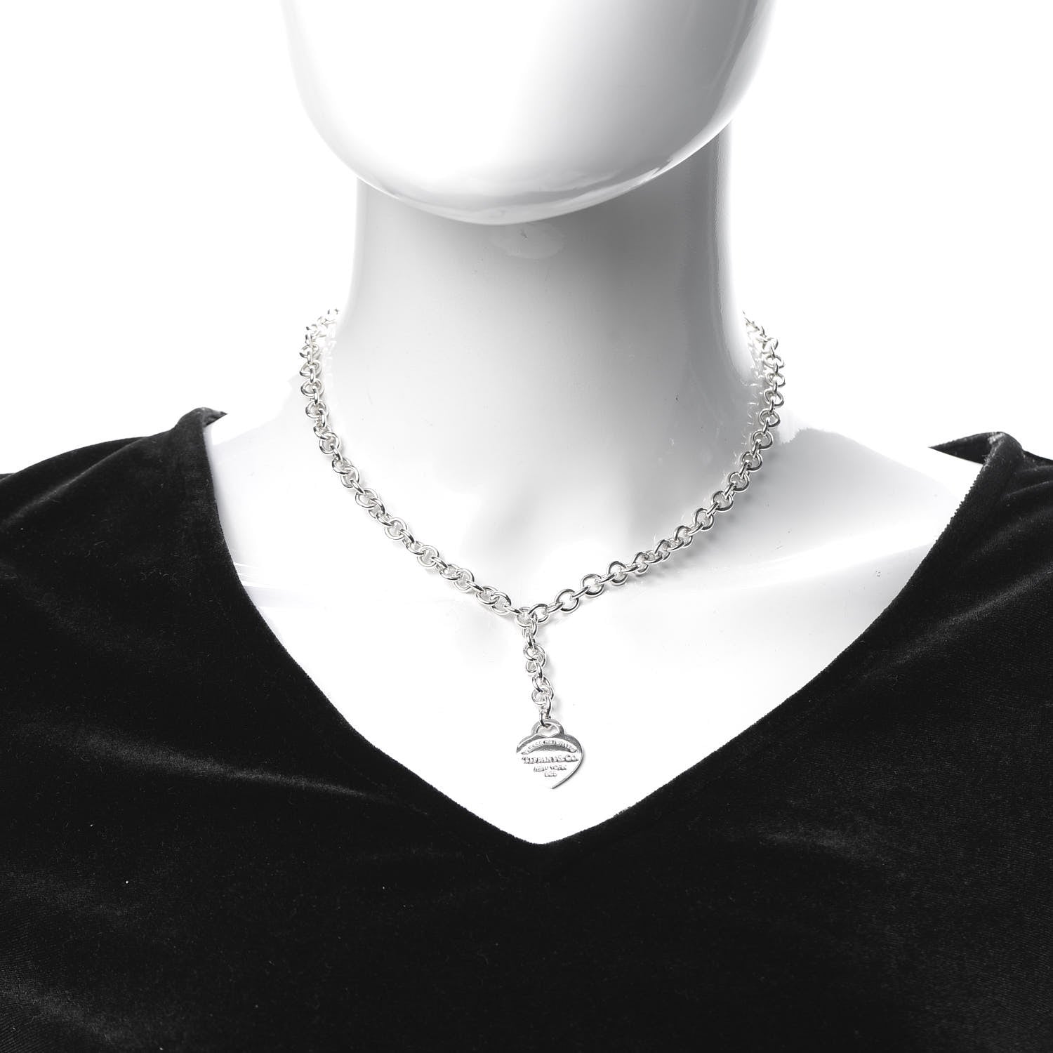 Tiffany Sterling Silver Return To Heart Tag Lariat Necklace 2 of 5