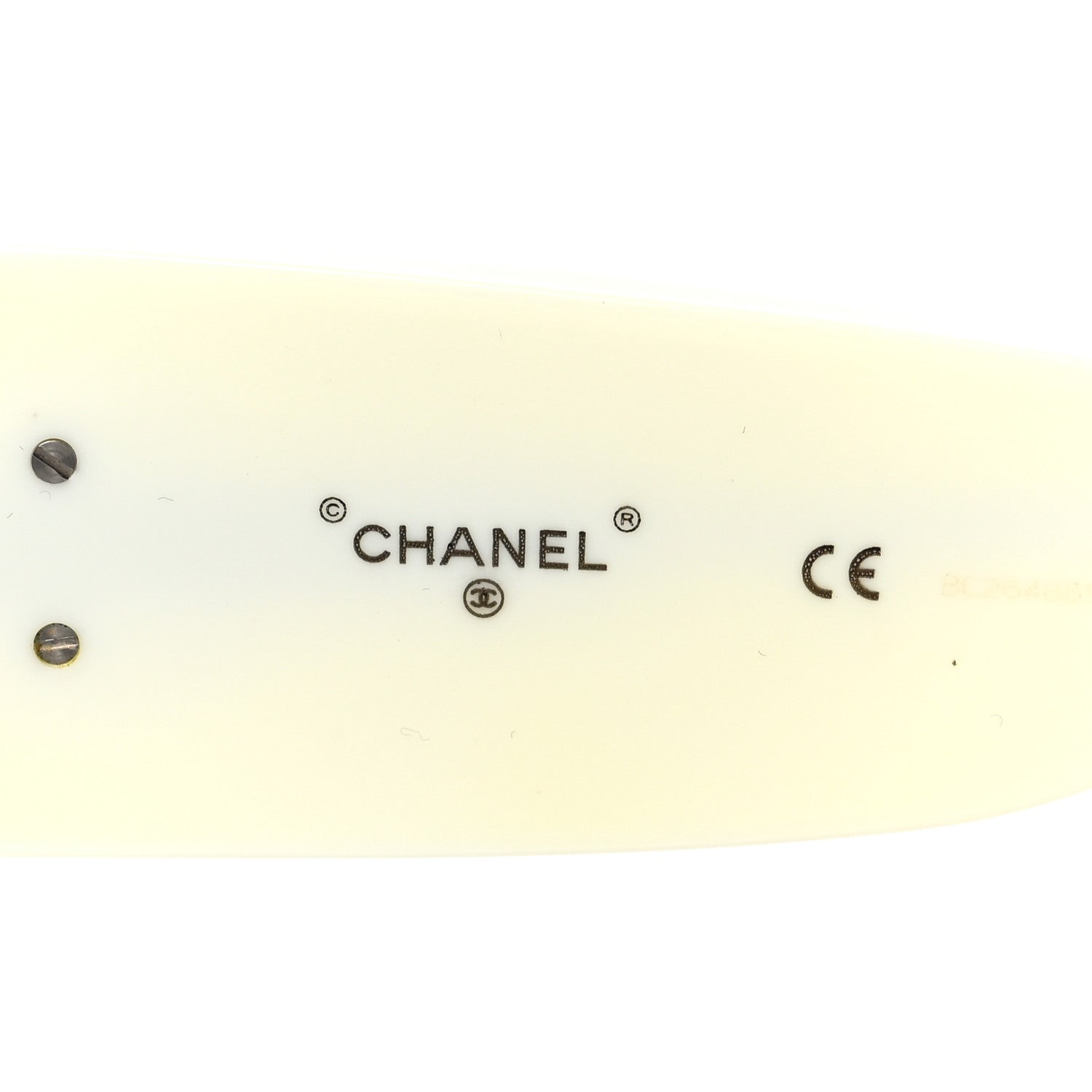 Chanel Acetate Shield Sunglasses 71466 White Black 5 of 6